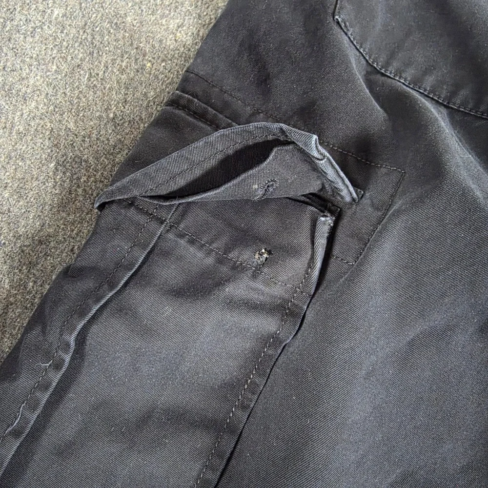 VTG Banana Republic Relaxed Fit Cargo Pants‎ Mens 36x33 Black Cotton Twill Y2K
